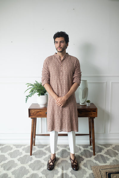 embroidery designer men chikan kurta pyjama in Mumbai at best price by Silk  India Creators - Justdial